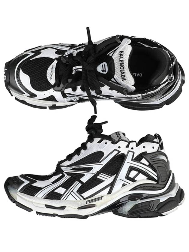 Luxury Balenciaga Trending 2026 Men's Runner Low Top Sneakers White Black