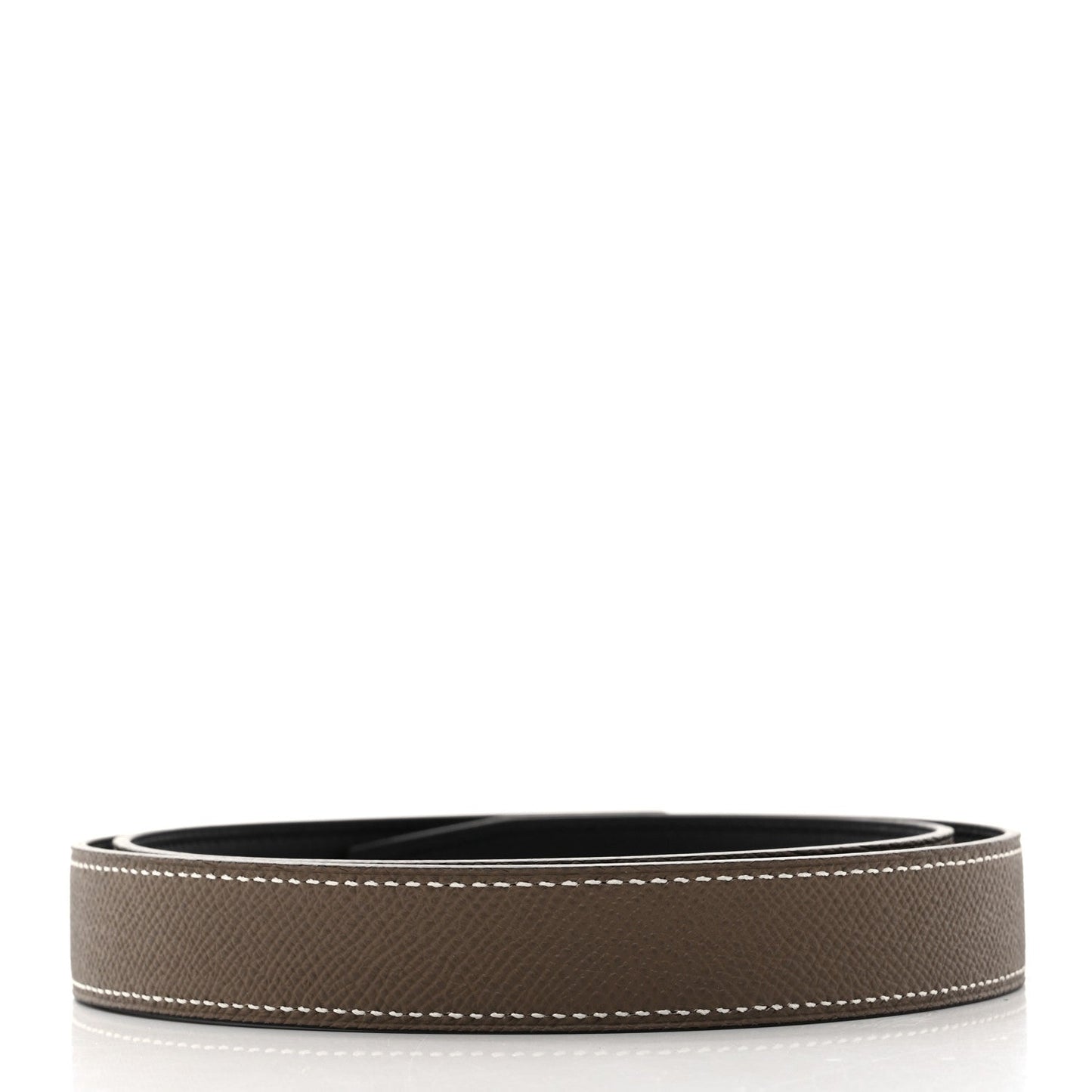 Hermes Swift Epsom 24mm Belt Strap 80 32 Black Etoupe