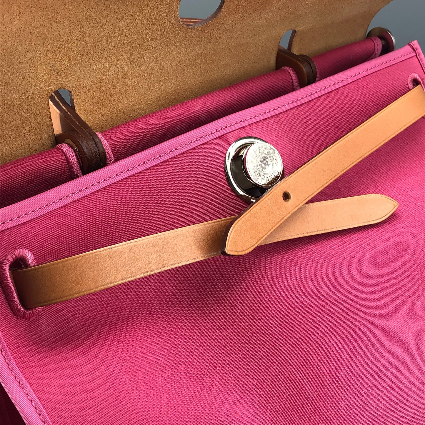 Hermes 2011 Pink Canvas Herbag 31 Shoulder Bag