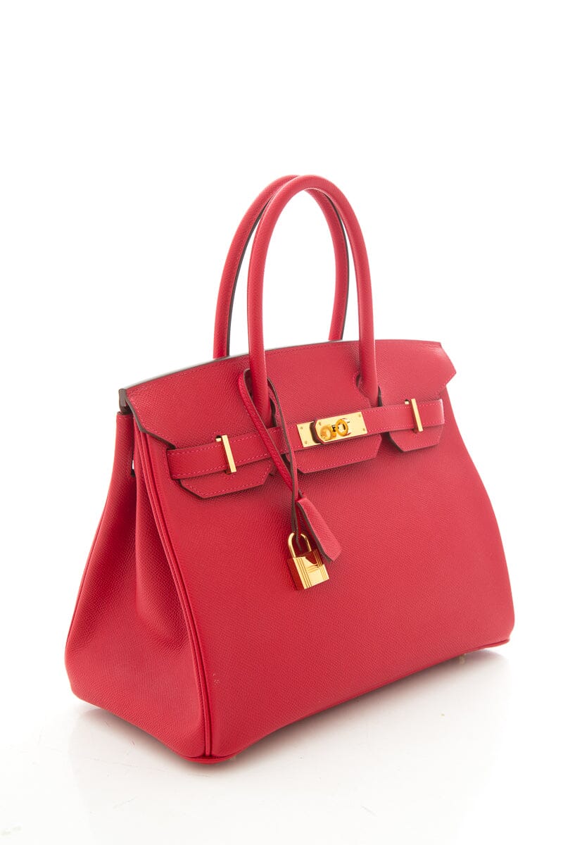 HermesRouge Casaque Epsom Leather Birkin 30 CM