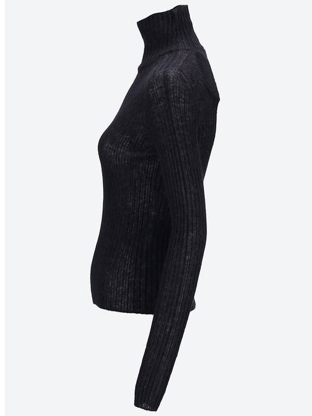 Luxury Saint Laurent Trending 2025 Ribbed Knit Turtleneck Black