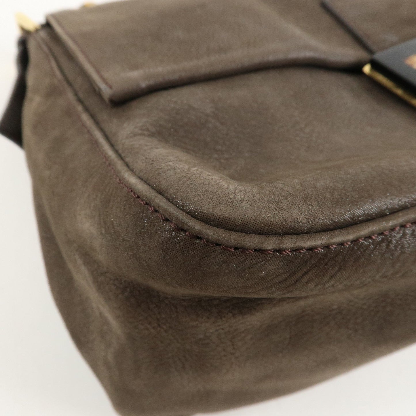 FENDI Big Mamma Baguette Leather Chain Shoulder Bag 8BR638