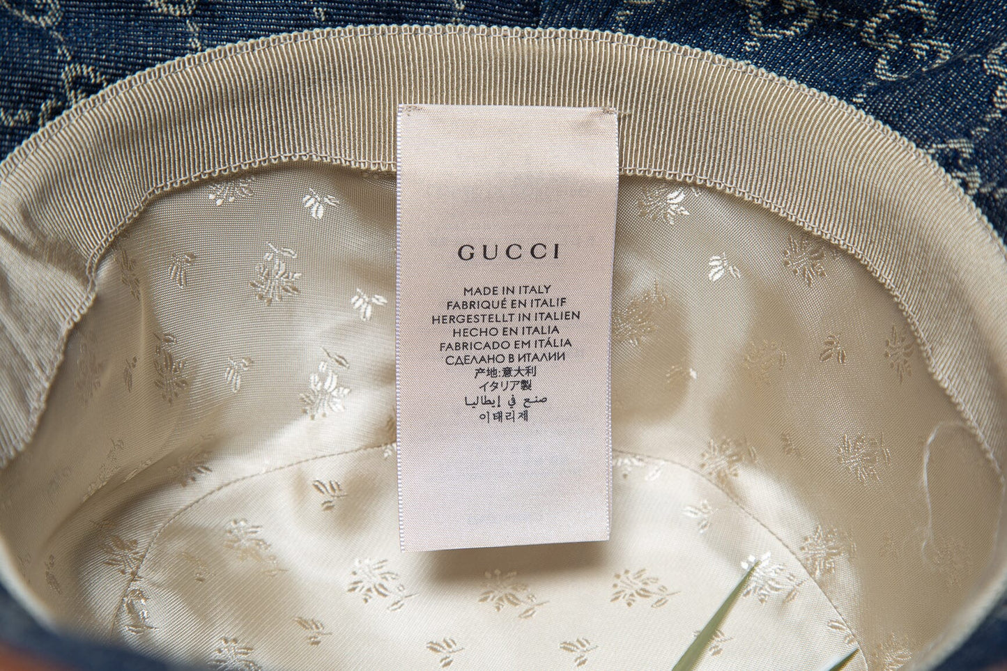 Gucci GG Denim L Bucket Hat SZ L NWT