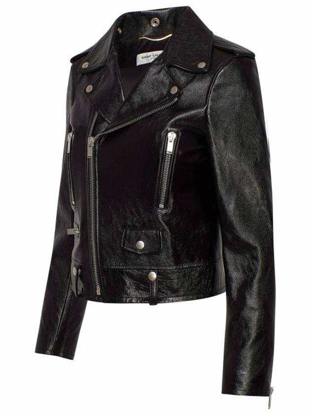 Luxury Saint Laurent Trending 2025 Classic Leather Biker Jacket Black