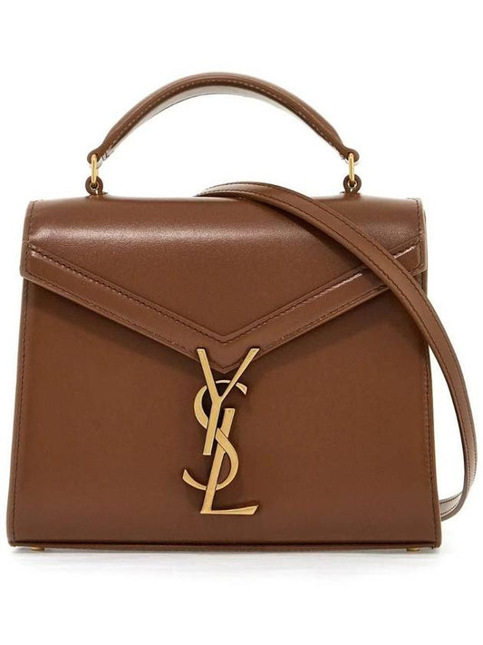 Luxury Saint Laurent Trending 2025 Box Cassandre Mini Top Leather Tote Bag Brown
