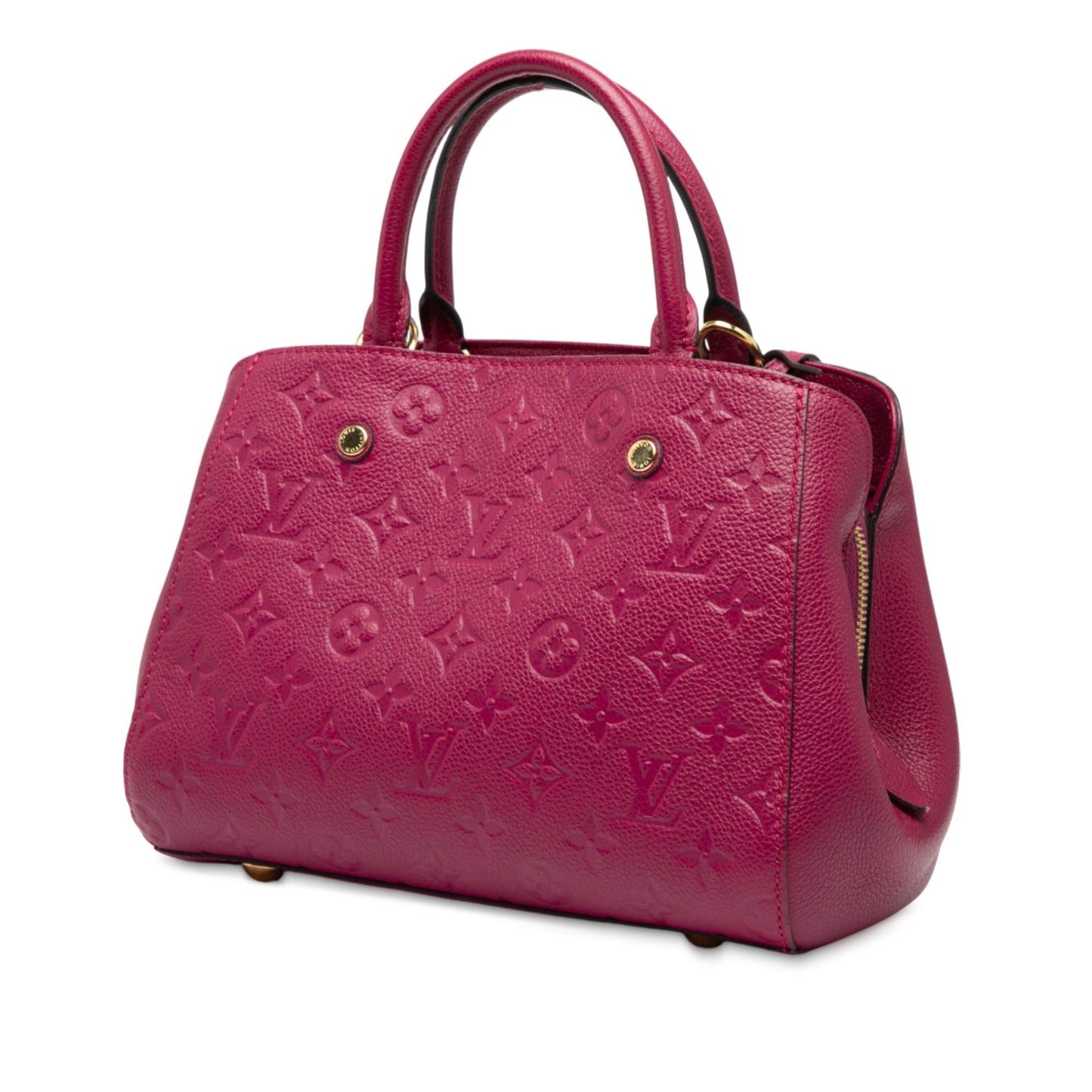Maroon Louis Vuitton Monogram Empreinte Montaigne BB Satchel