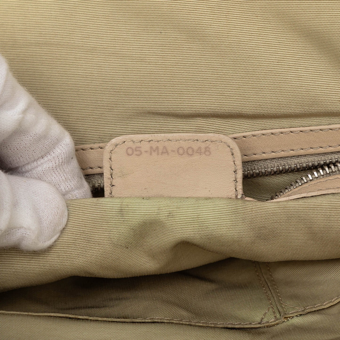 Beige Dior Lambskin Karenina Frame Bag