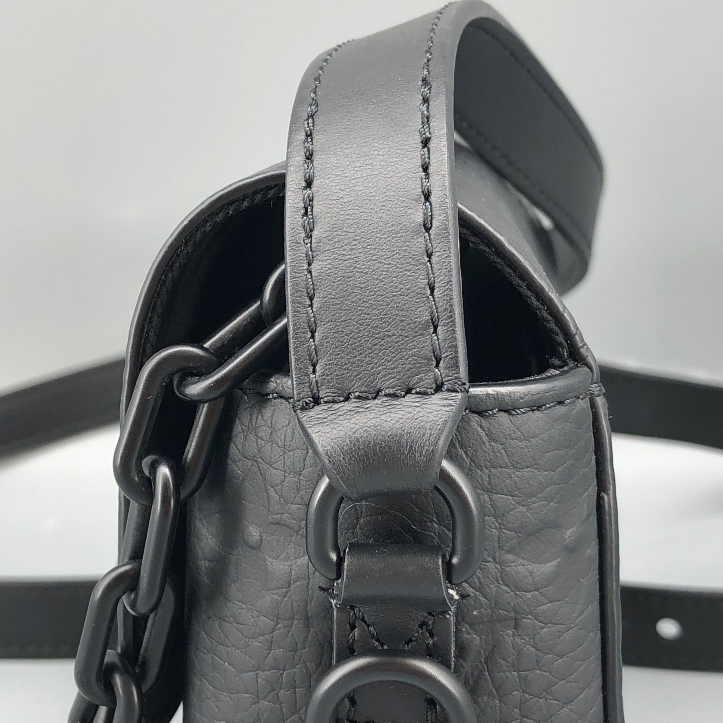 Louis Vuitton Monogram Taurillon Leather Steamer Crossbody Bag Black