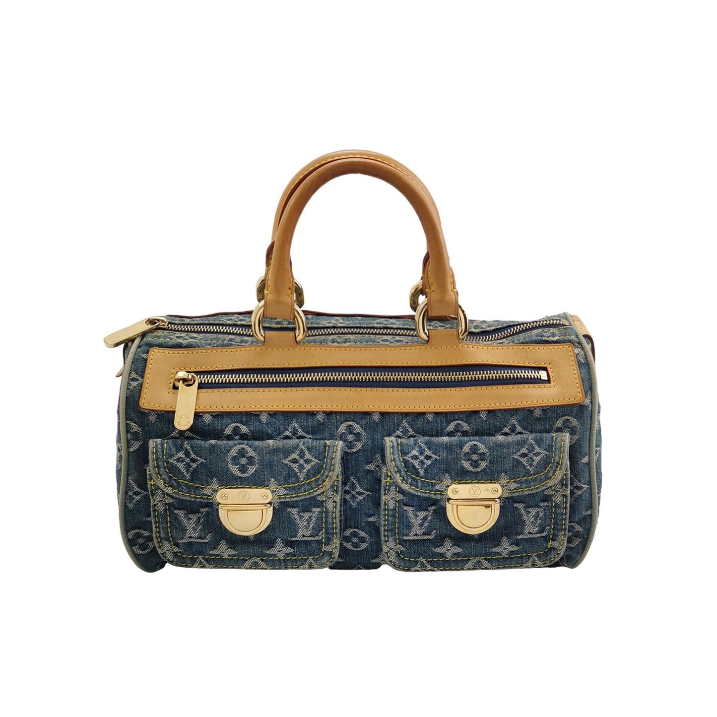 Louis Vuitton Blue Denim Neo Speedy Boston Bag