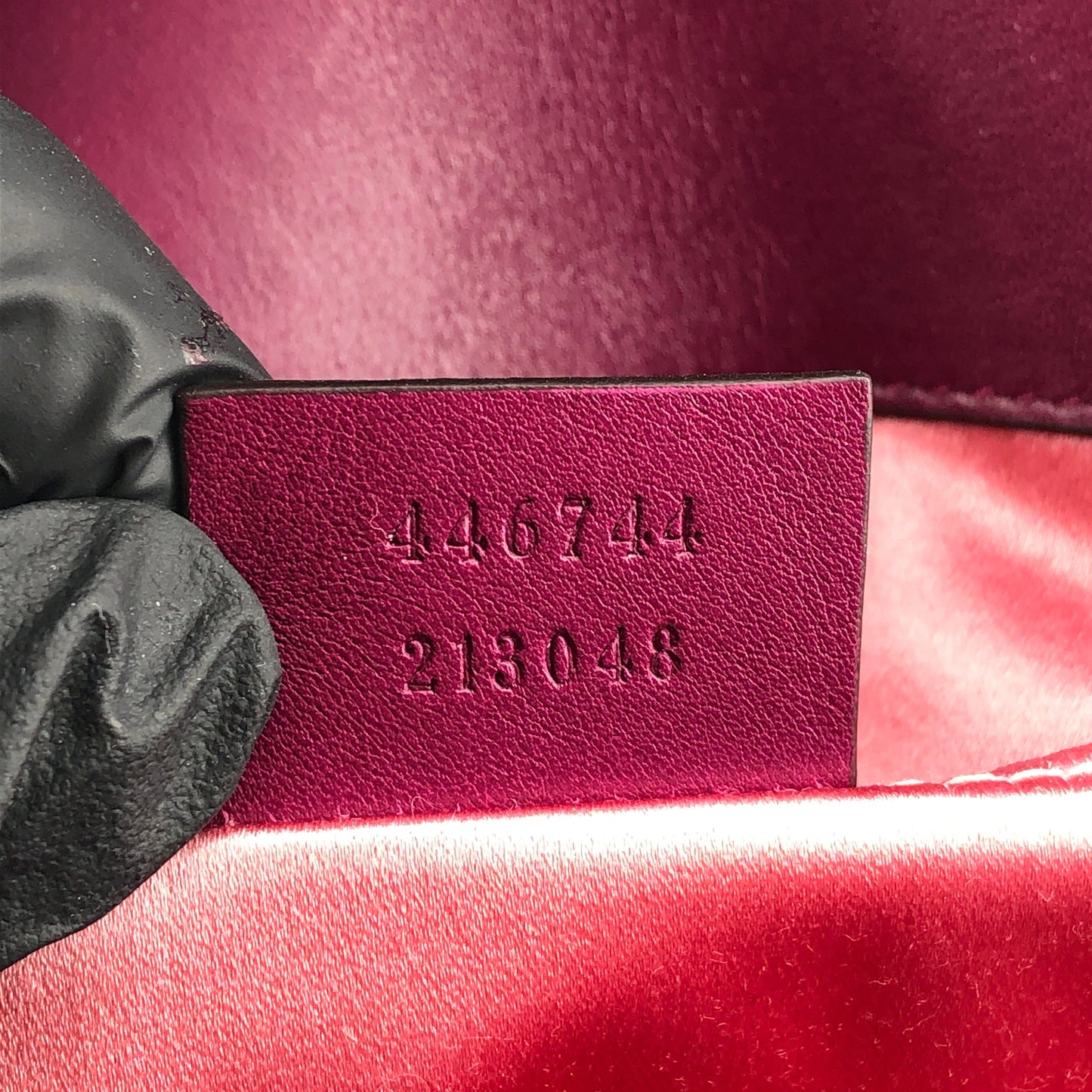 Gucci Marmont Fuchsia Velvet Matelasse Chain Shoulder Bag