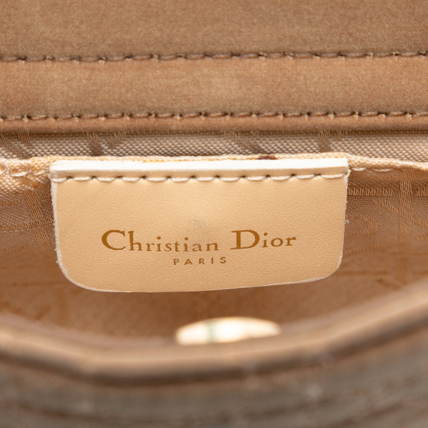 Tan Dior Suede Cannage Lady Dior Crossbody