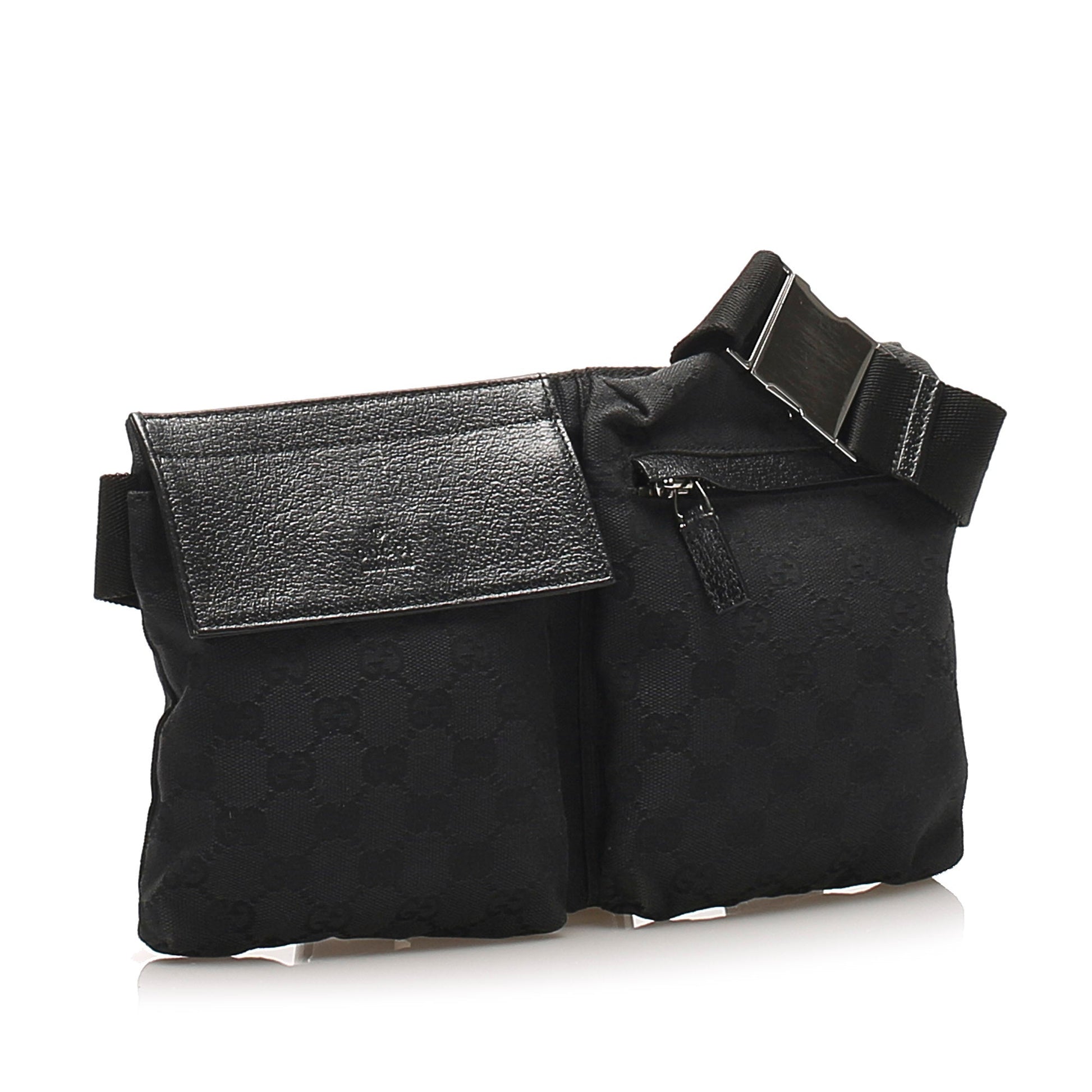 Gucci Leather Canvas Shoulder Bag