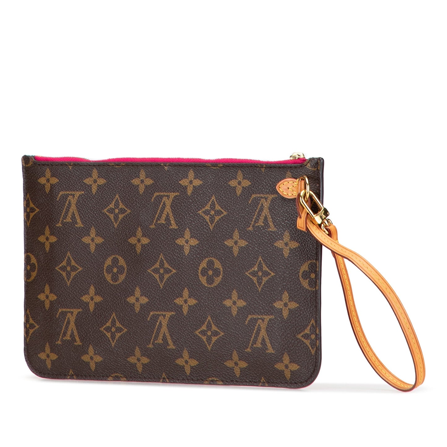 Brown Louis Vuitton Monogram Neverfull Pouch