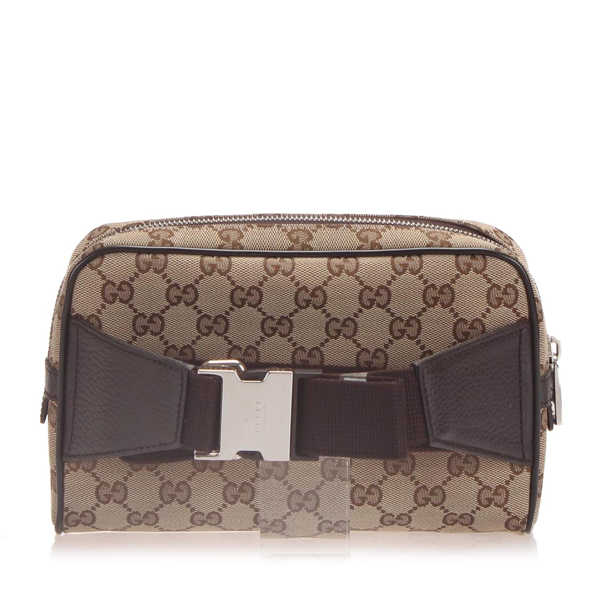 Gucci Leather Canvas Shoulder Bag