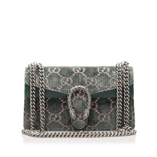 Gucci Monogram Chain Leather Shoulder Bag