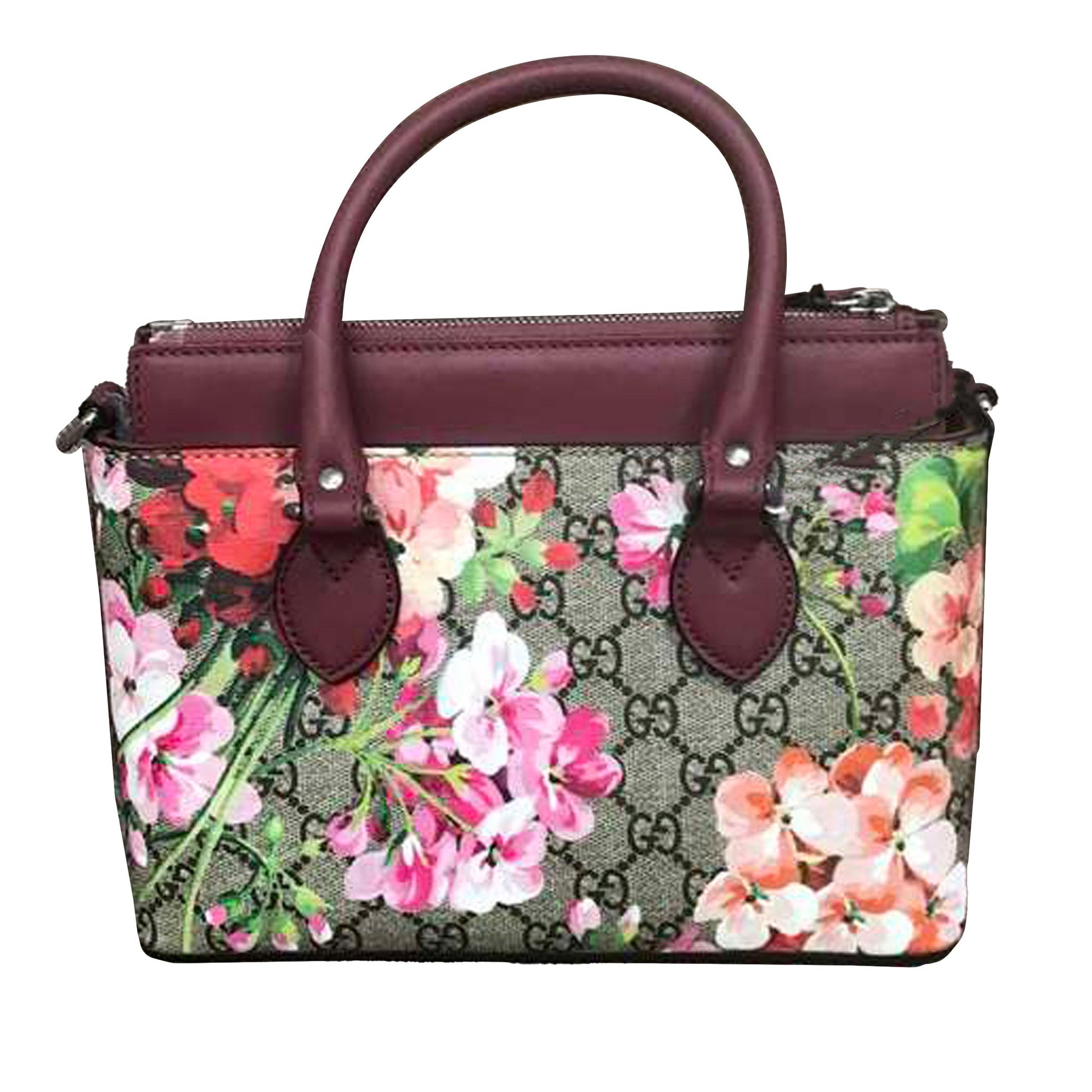 Gucci Leather Canvas Shoulder Bag