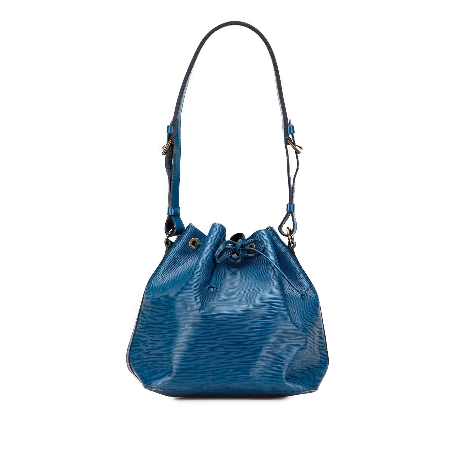 Blue Louis Vuitton Epi Petit Noe Bucket Bag