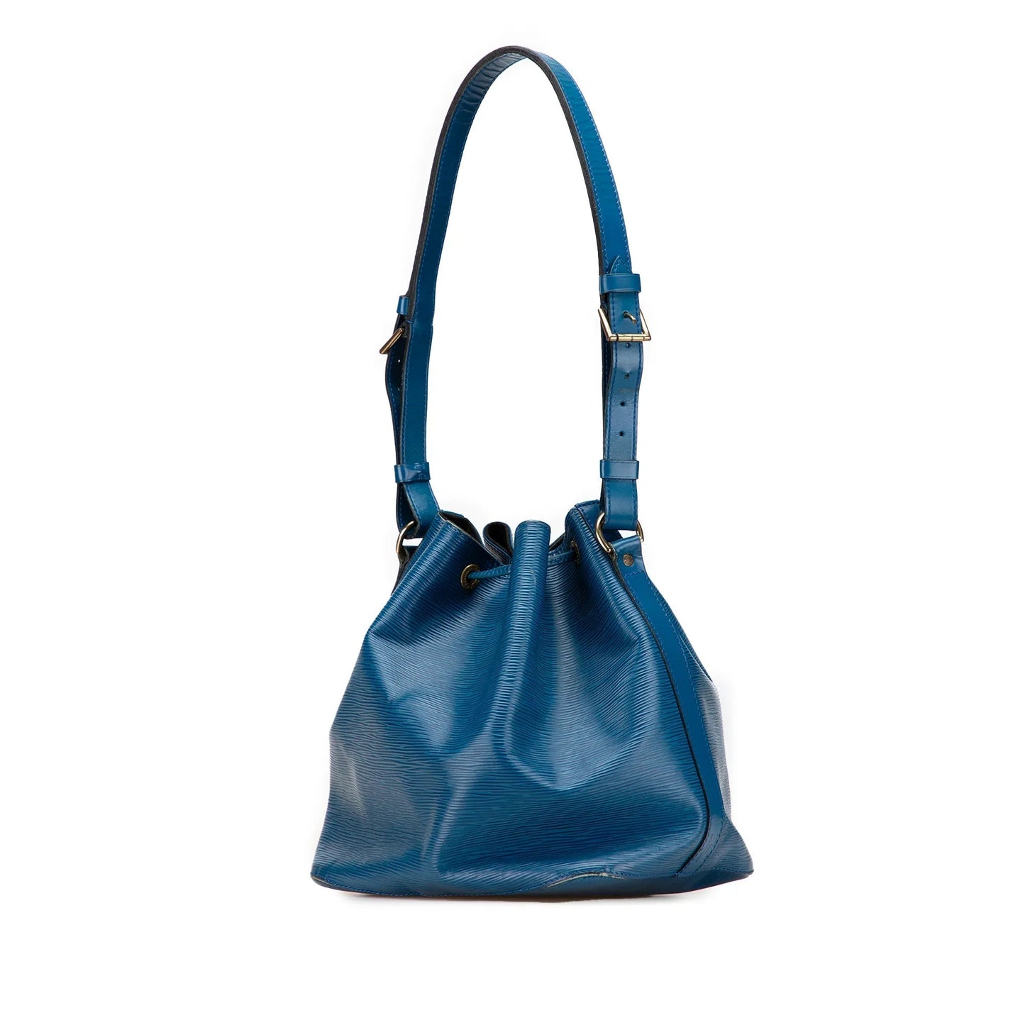 Blue Louis Vuitton Epi Petit Noe Bucket Bag