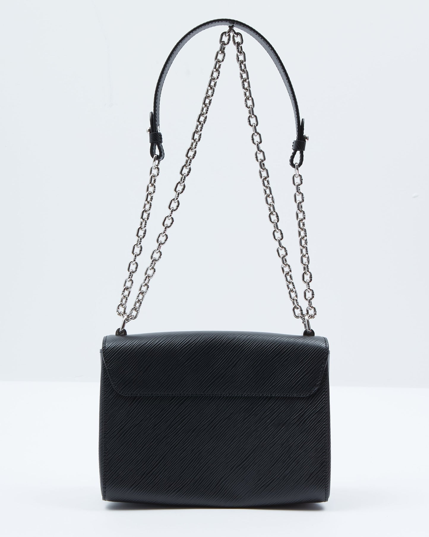 Louis Vuitton Black Epi Leather Twist Flap MM Bag
