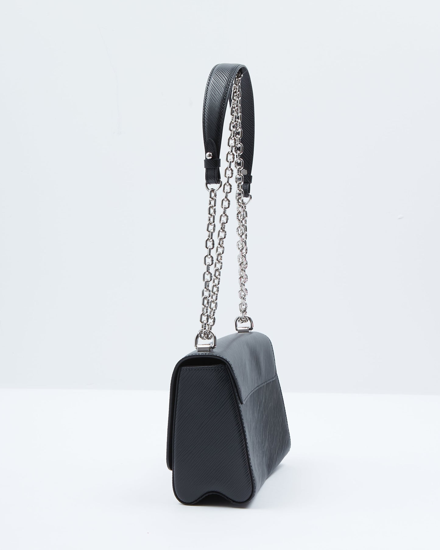 Louis Vuitton Black Epi Leather Twist Flap MM Bag