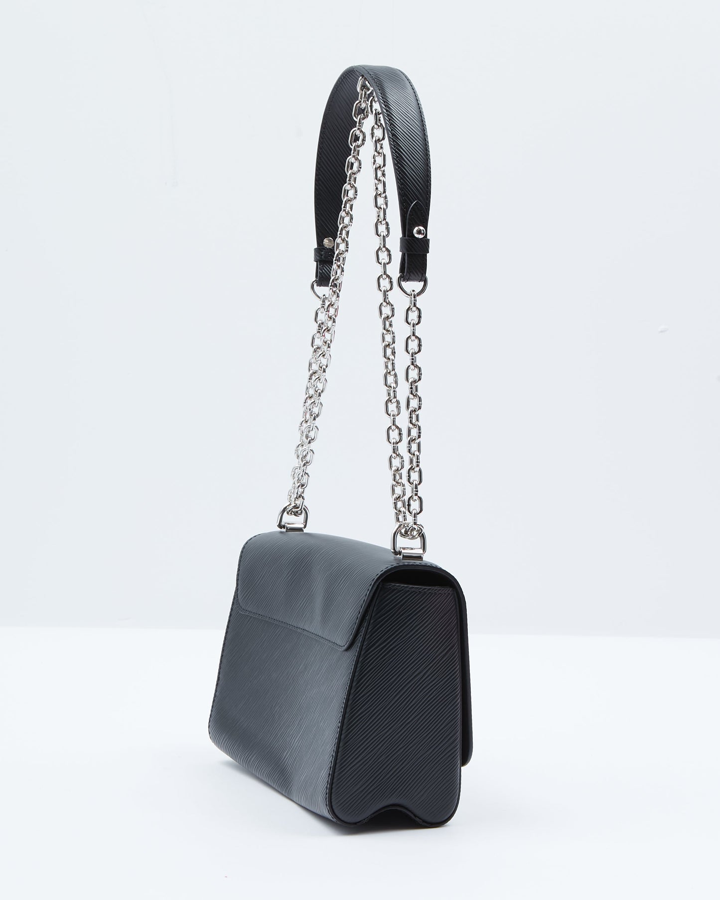 Louis Vuitton Black Epi Leather Twist Flap MM Bag