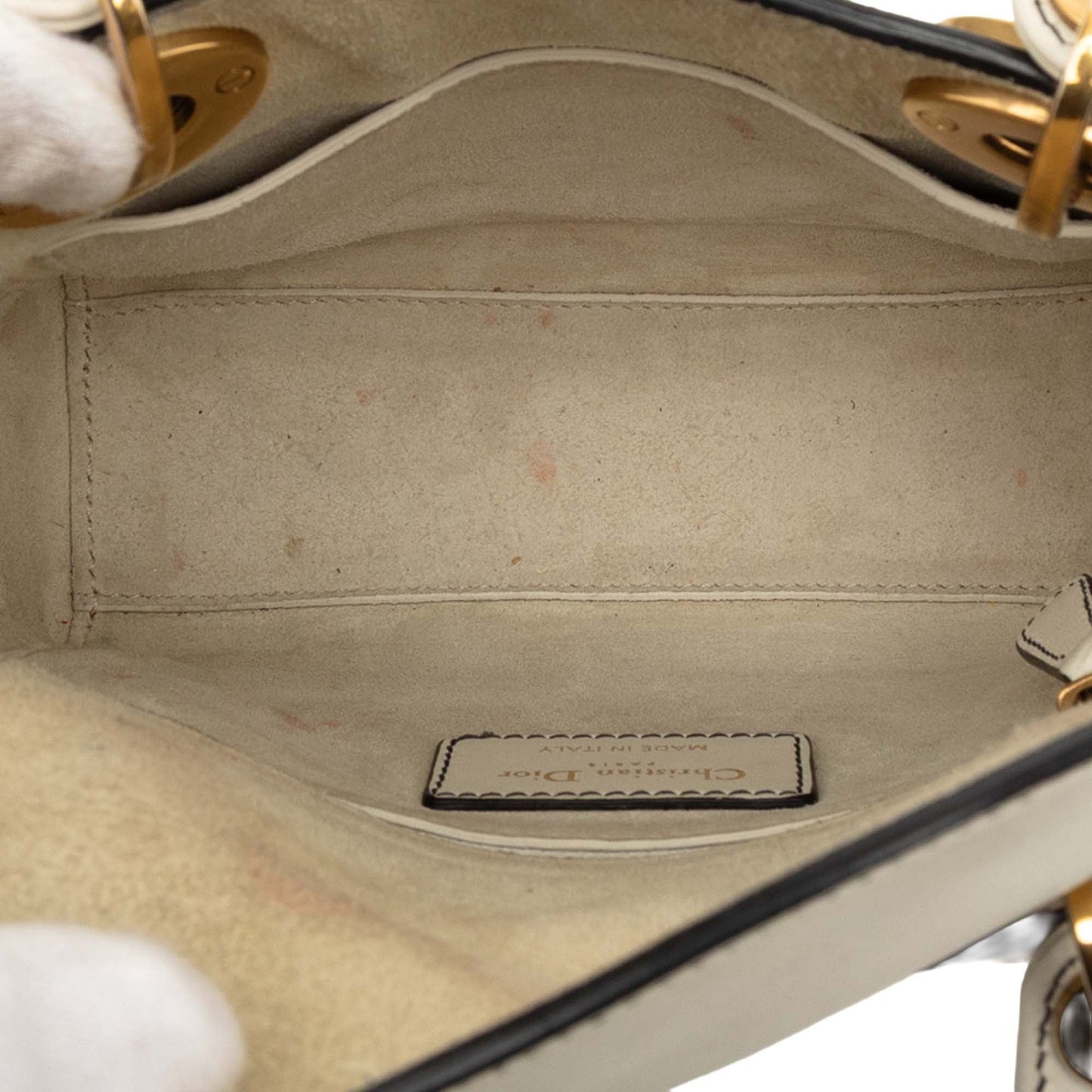 White Dior DiorAmour Niki De Saint Phalle Mini Calfskin Lady Dior Satchel