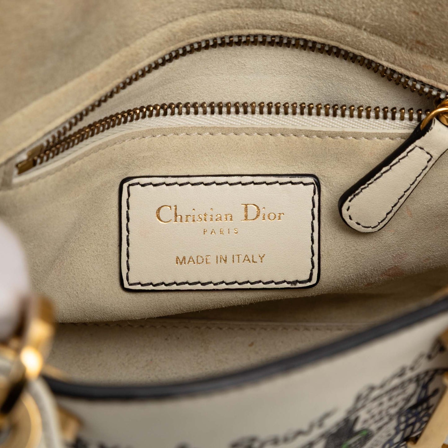 White Dior DiorAmour Niki De Saint Phalle Mini Calfskin Lady Dior Satchel
