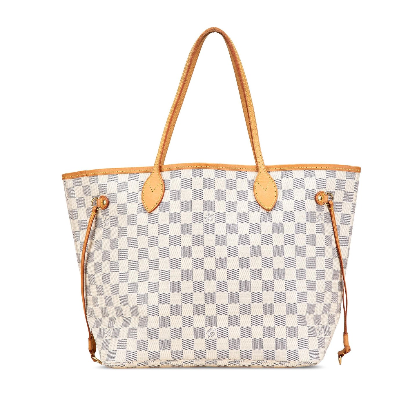 White Louis Vuitton Damier Azur Neverfull MM Tote Bag