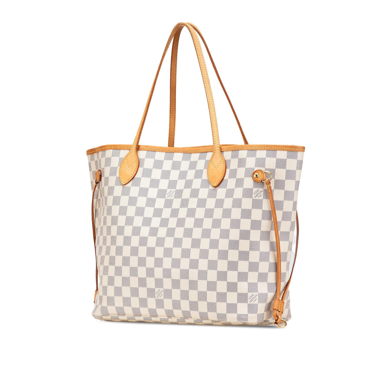 White Louis Vuitton Damier Azur Neverfull MM Tote Bag