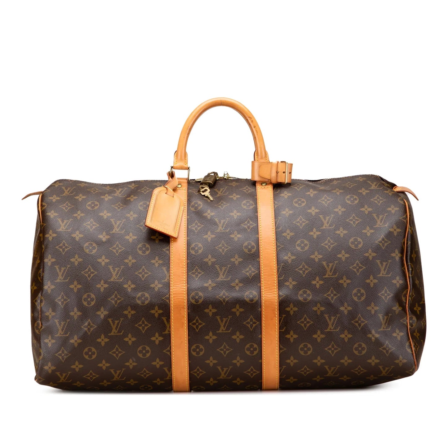 Brown Louis Vuitton Monogram Keepall 55 Travel Bag