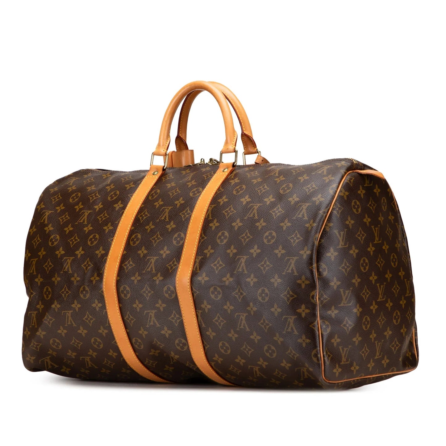 Brown Louis Vuitton Monogram Keepall 55 Travel Bag