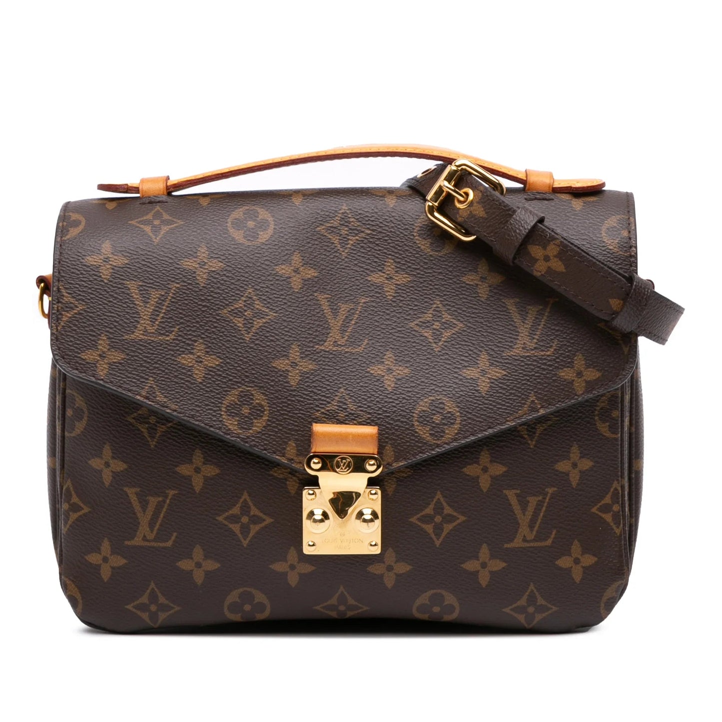 Brown Louis Vuitton Monogram Pochette Metis Satchel