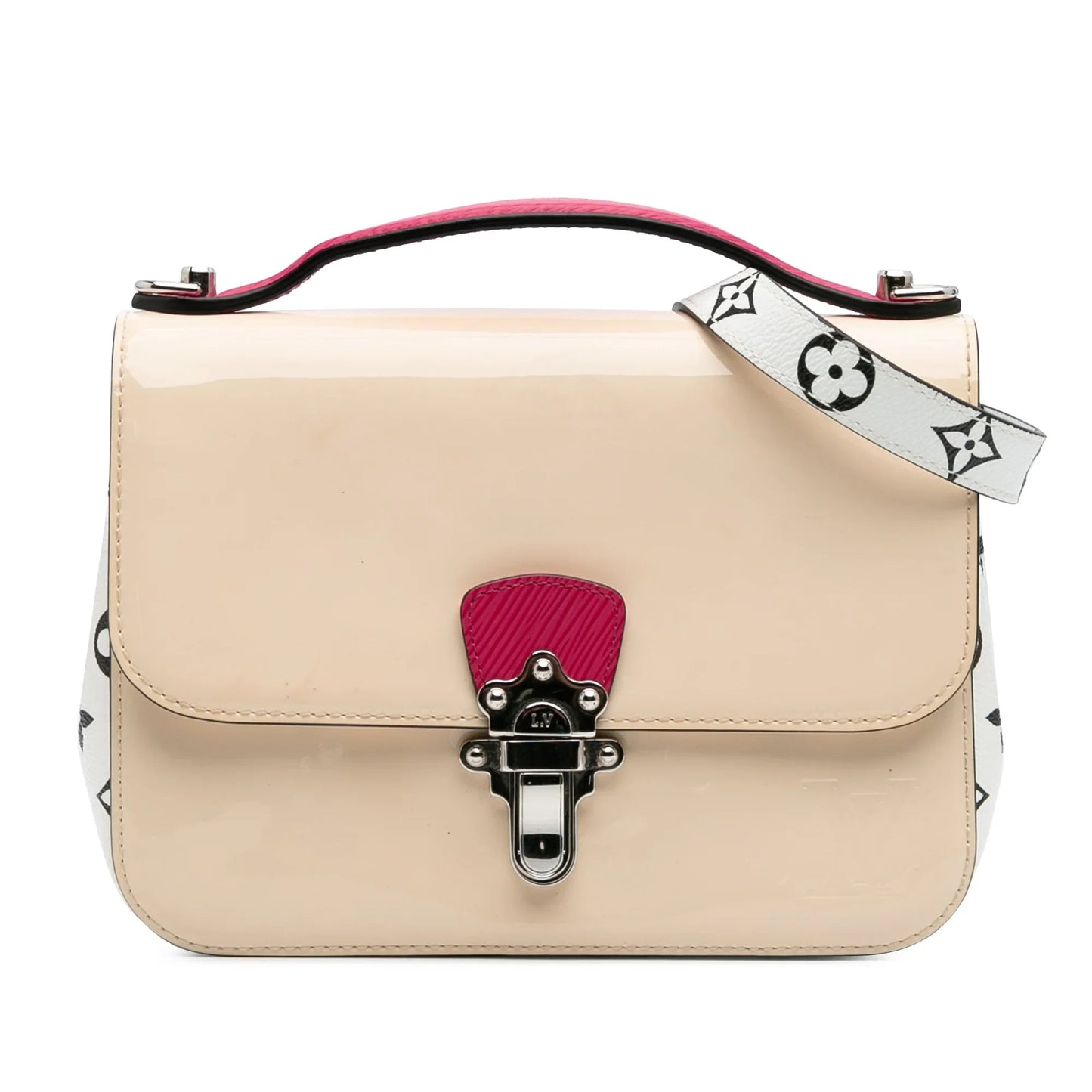 Brown Louis Vuitton Vernis Miroir Cherrywood BB Satchel
