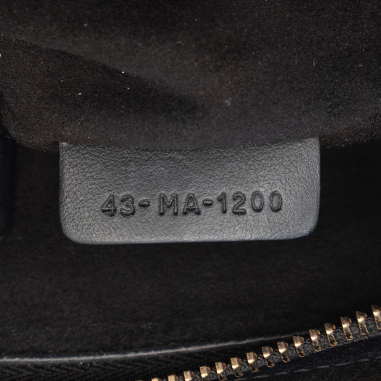 Black Dior Logo Embossed Leather Clutch