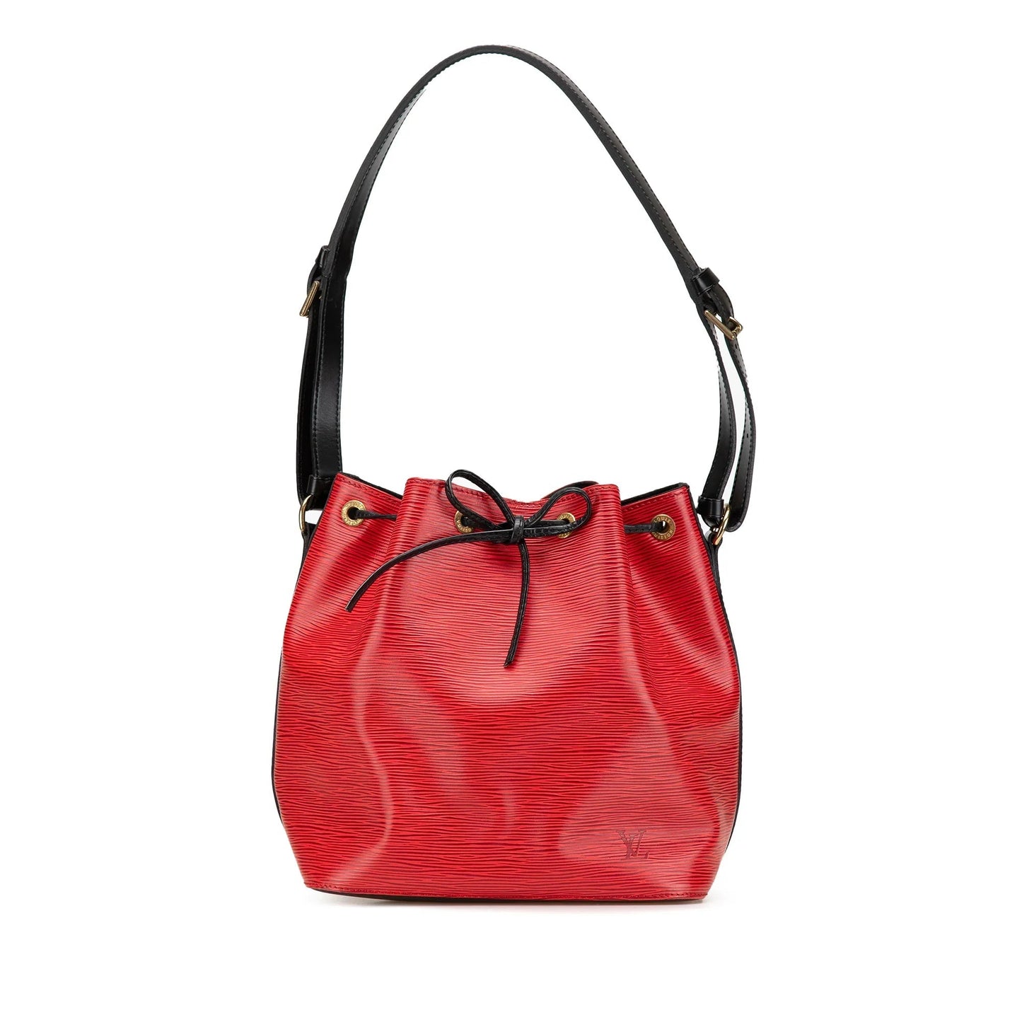 Red Louis Vuitton Epi Petit Bicolor Noe Bucket Bag
