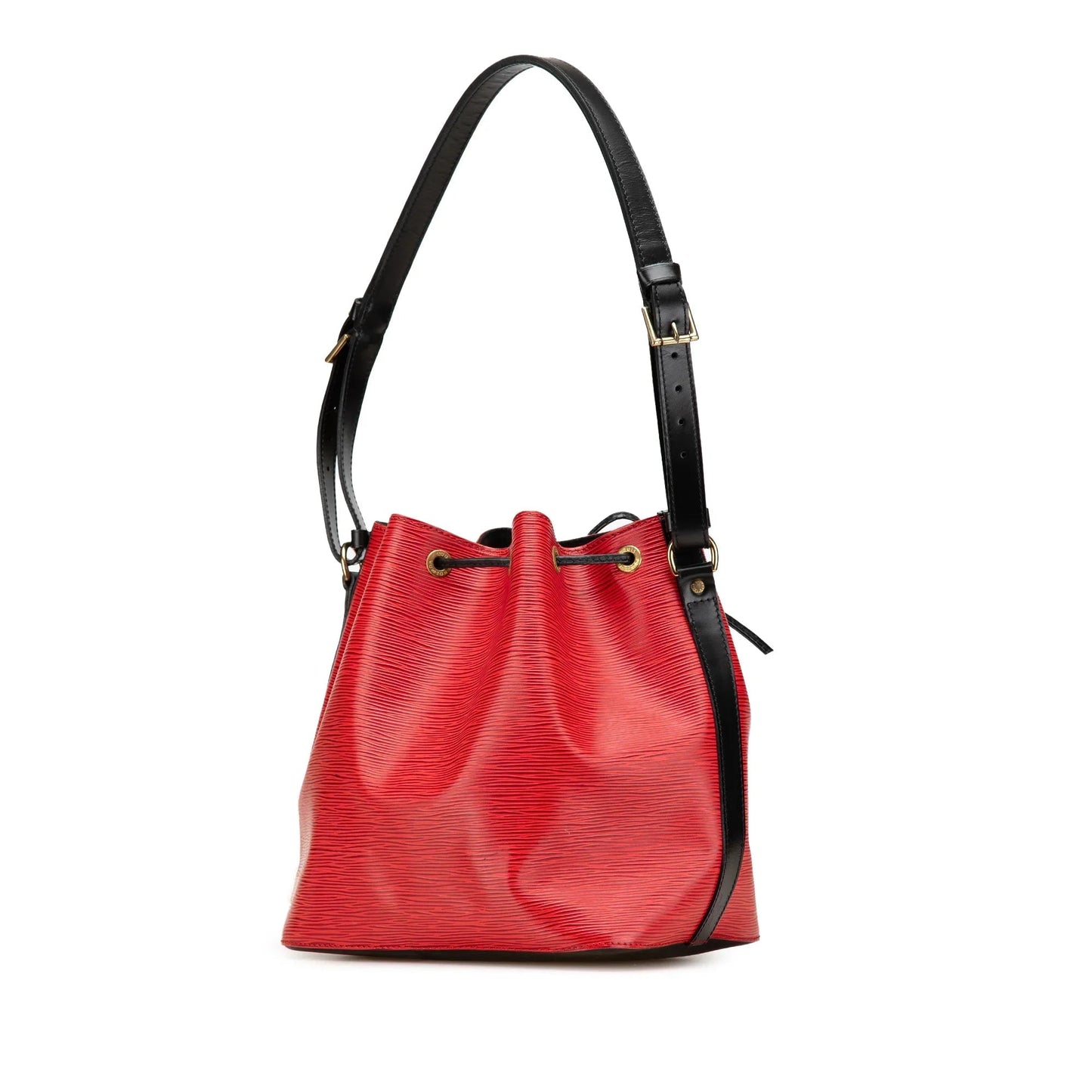 Red Louis Vuitton Epi Petit Bicolor Noe Bucket Bag