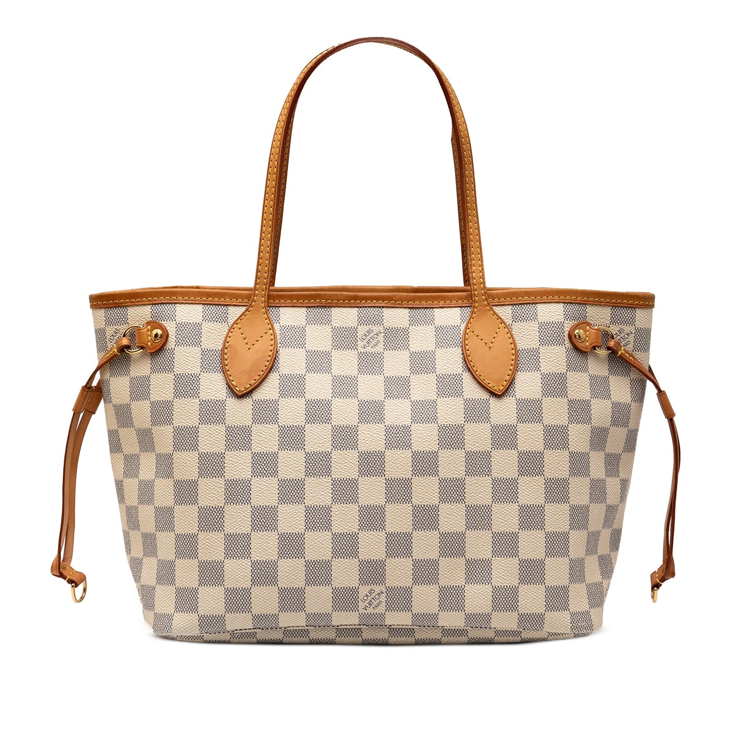 White Louis Vuitton Damier Azur Neverfull PM Tote Bag