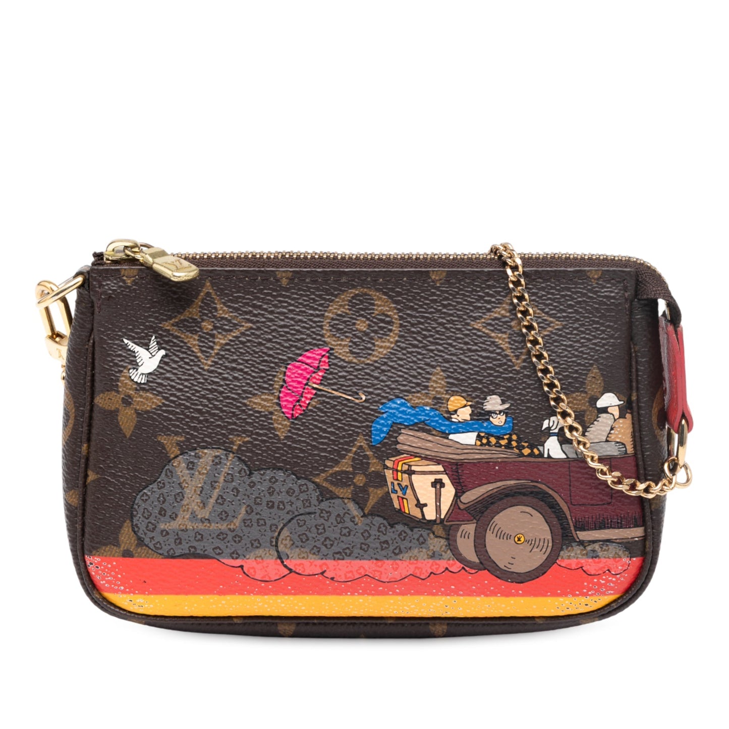 Brown Louis Vuitton Monogram Evasion Illustre Mini Pochette Accessories Handbag