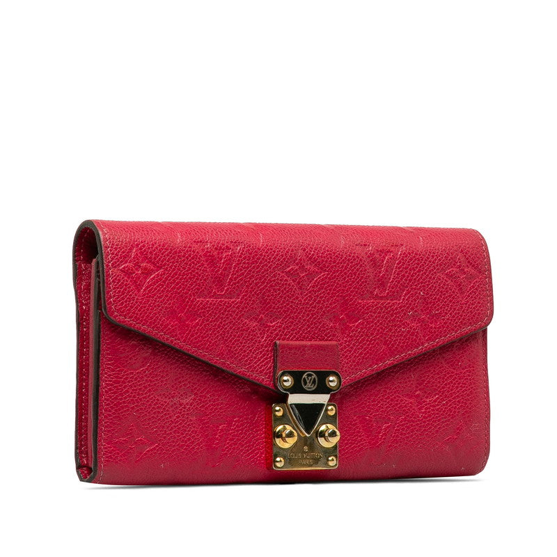 LOUIS VUITTON Louis Vuitton Monograms M62459 Long Wallet Leather Fridge Pink
