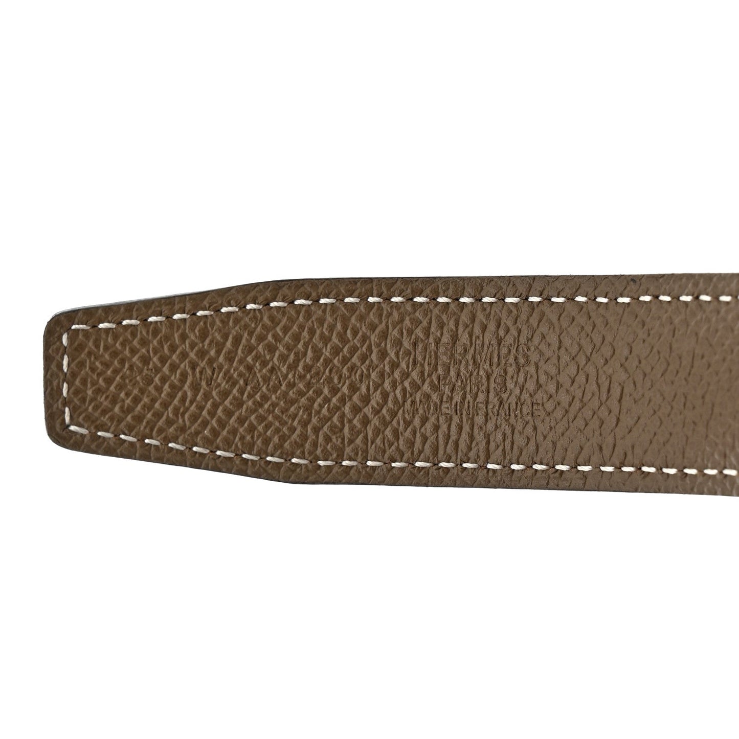 Hermes Swift Epsom 24mm Mini H Belt 85 34 Black Etoupe