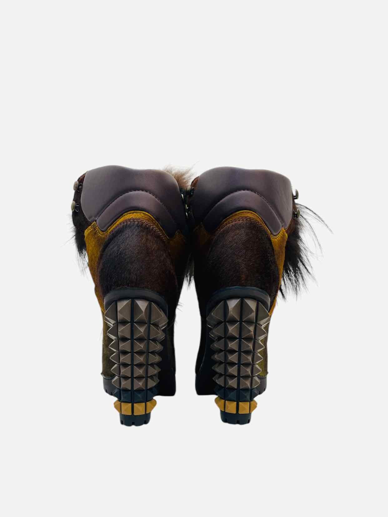FENDI Joan Brown Size EU 35 Booties