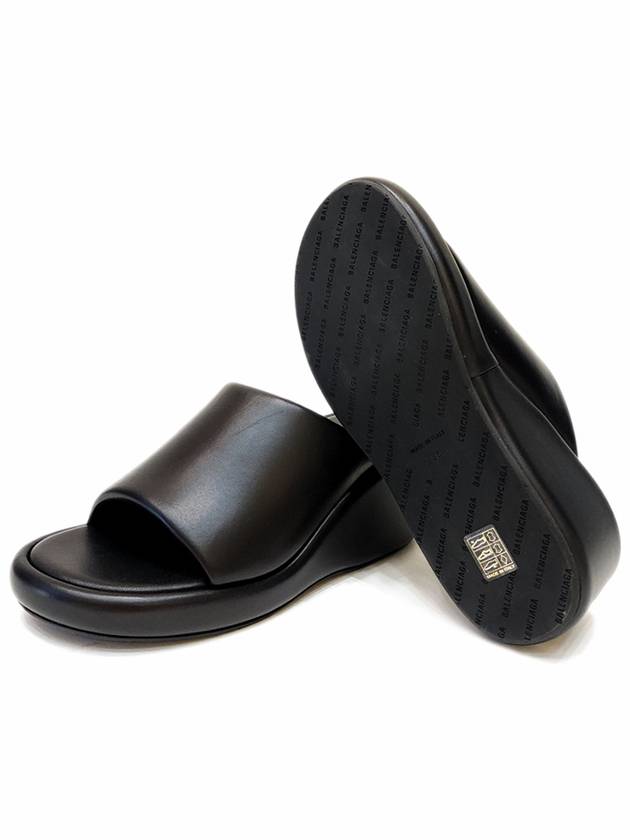 Luxury Balenciaga Trending 2026 Rise Wedge Sandals Black
