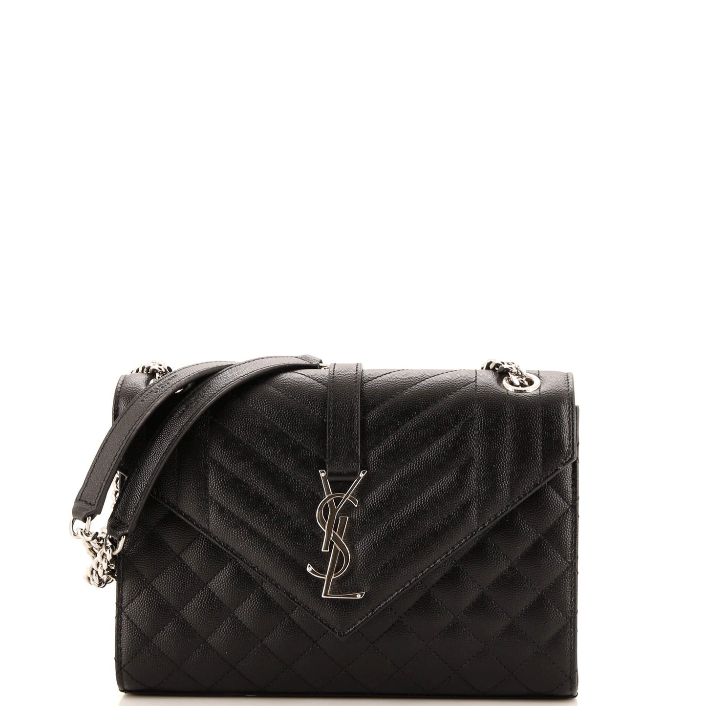 Luxury Saint Laurent Trending 2025 Classic Monogram Envelope Satchel Mixed Matelasse Leather Medium
