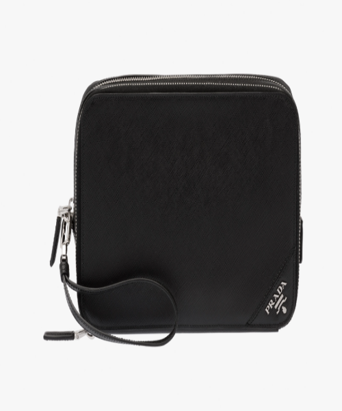 Prada Saffiano Leather Mens Bag Black