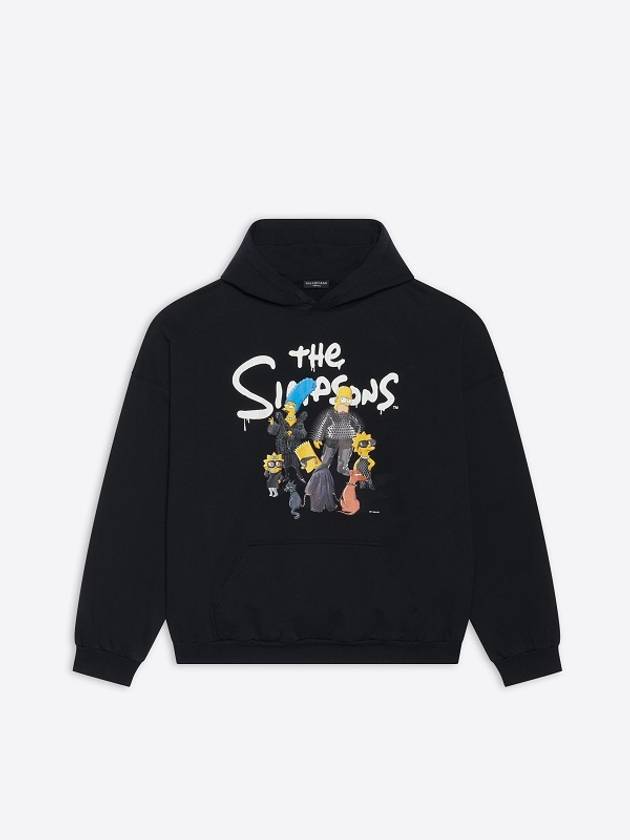 Luxury Balenciaga Trending 2026 The Simpsons Printed Hoodie Black
