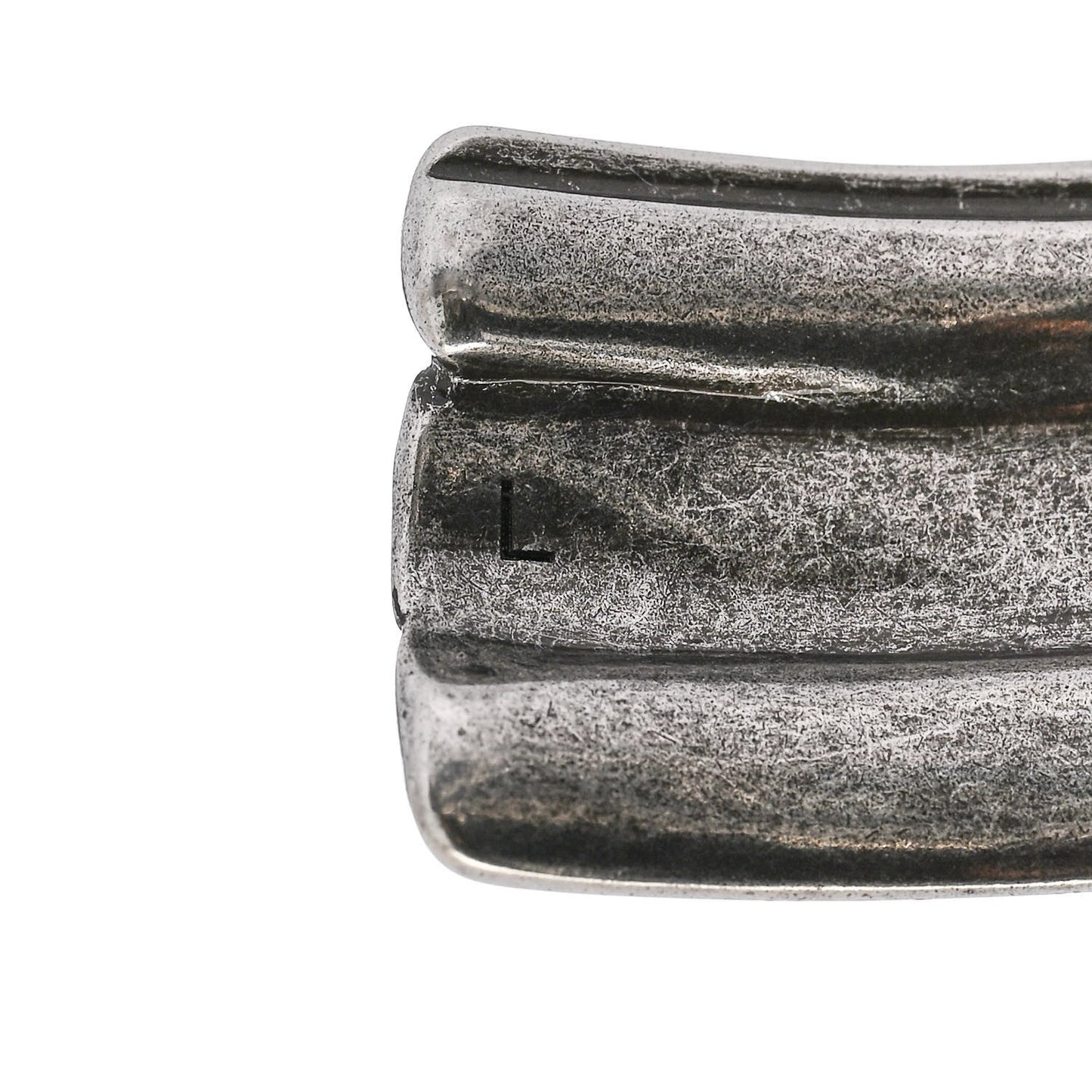 Saint Laurent Brass Knot Cuff L Silver