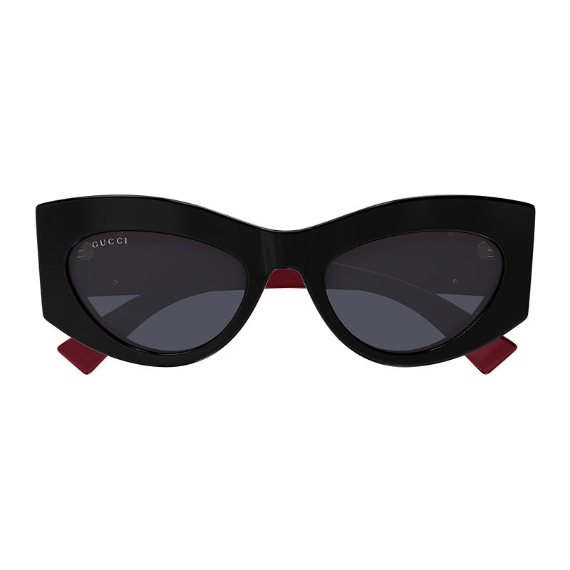Gucci Sunglasses Cat Eye Full Rim, Black Frame and Grey Lens GG1843S001