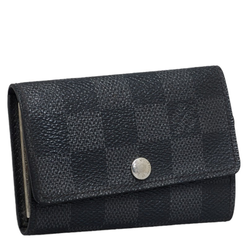 Louis Vuitton Louis Vuitton Damière Graphite N62662 Keycase Leather Black