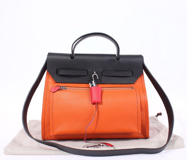 Luxury Hermes Herbag H1090 Ladies 2way Orange