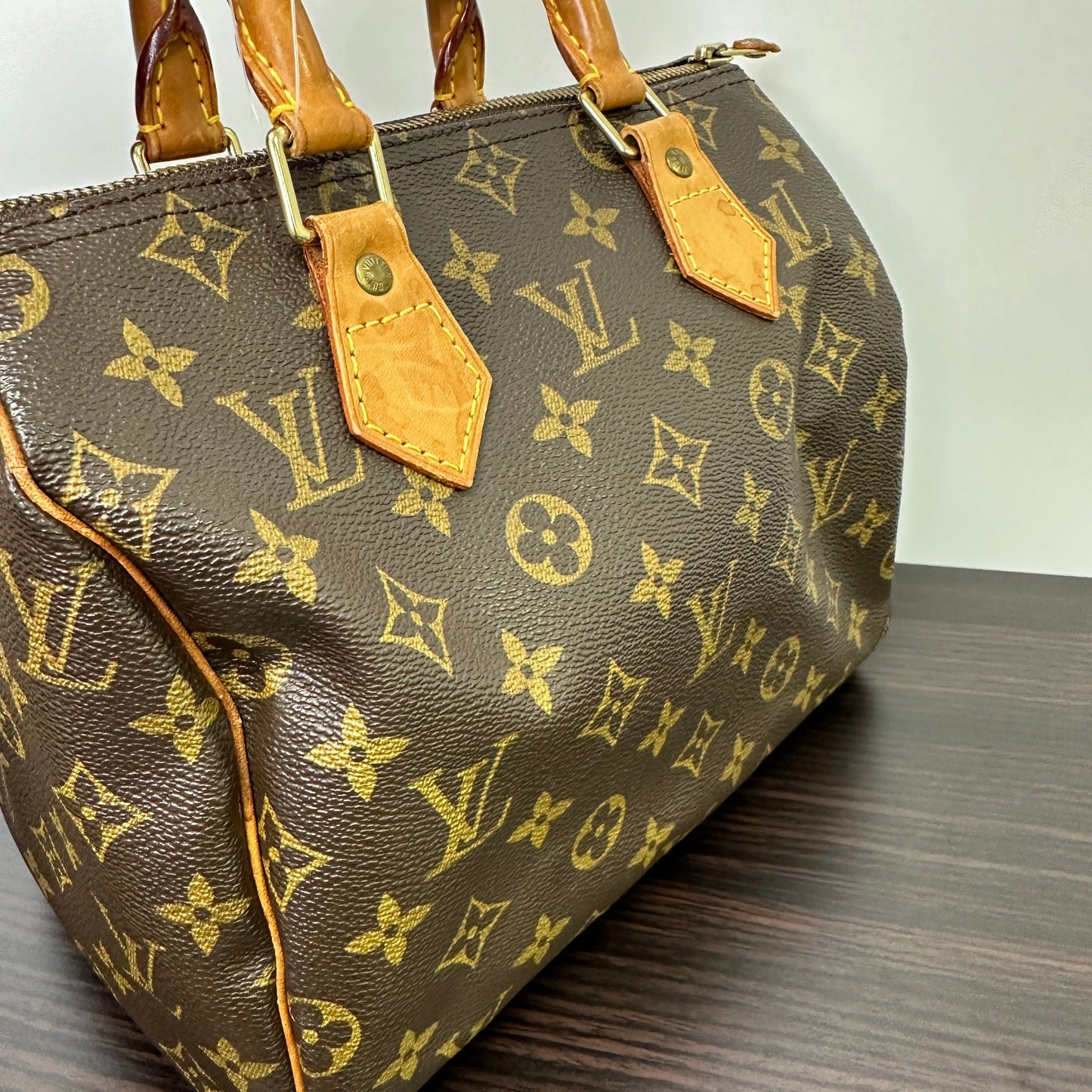 Louis Vuitton Boston Bag Speedy 25 Brown Monogram Leather LB121542